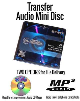 Minidisc Mini Disc To Cd Or Wav Transfer Copy Convert Service