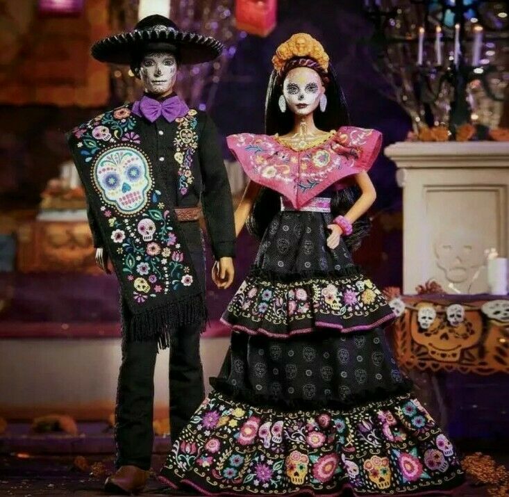 Barbie And Ken Dia De Los Muertos Doll 2021 Day Of The Dead Order "in-hand"
