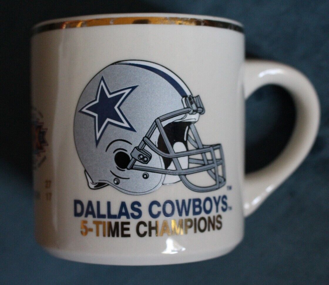 Vintage Dallas Cowboys 5-time Superbowl Champions Coffee Mug!