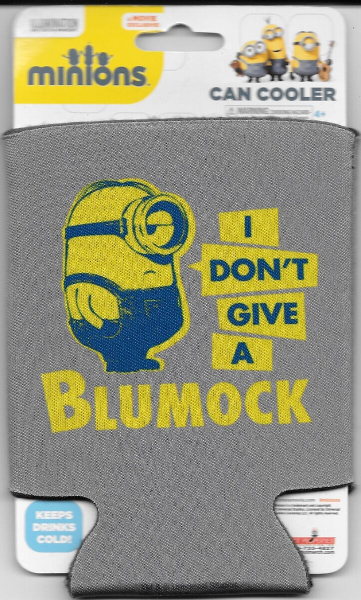 Minions Movie Carl Saying I Don't Give A Blumock Beer Huggie Can Cooler Koozie